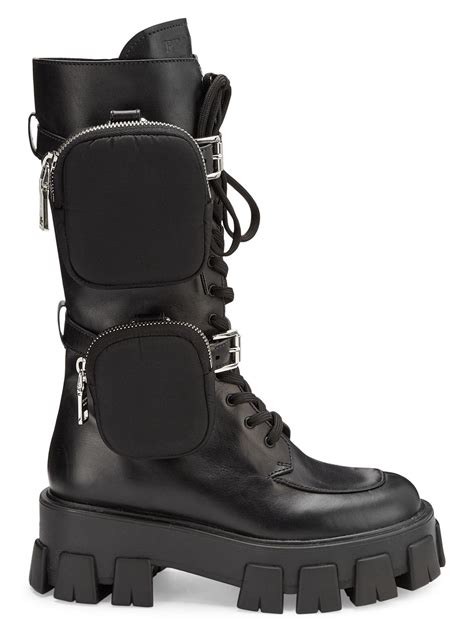 the prada boots|Prada chunky boots.